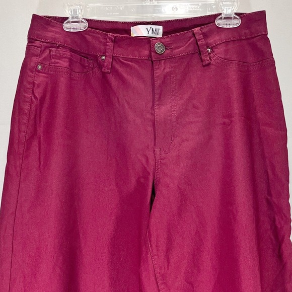 Wide Leg Chino Pant Burgundy Womens Size XL Skater - Picture 2 of 9